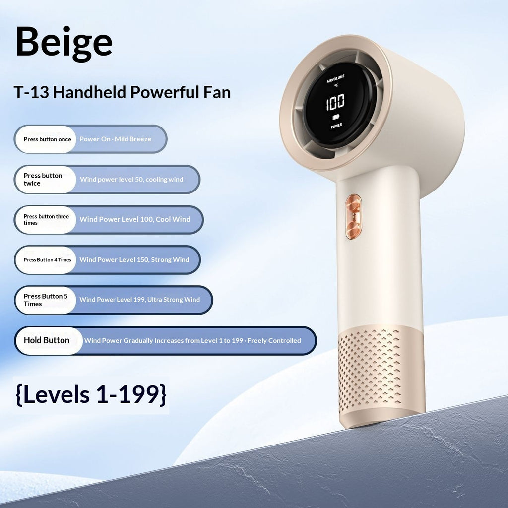 Zenova High-speed Handheld Bladeless Turbo Fan, Portable Mini Bladeless Powerful fan