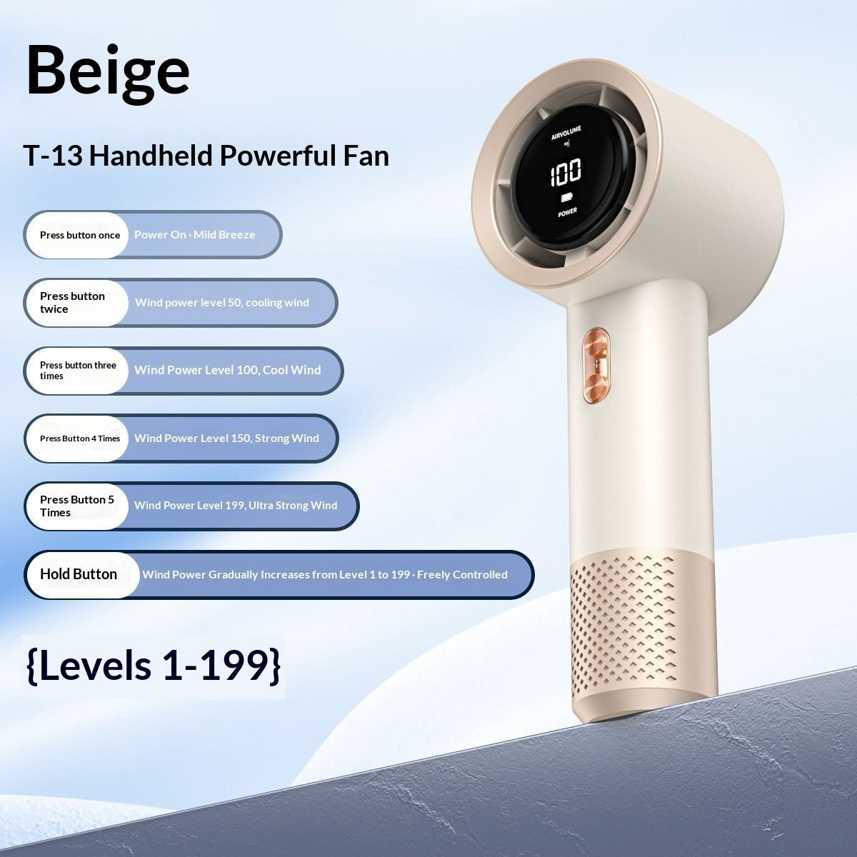 Zenova High-speed Handheld Bladeless Turbo Fan, Portable Mini Bladeless Powerful fan