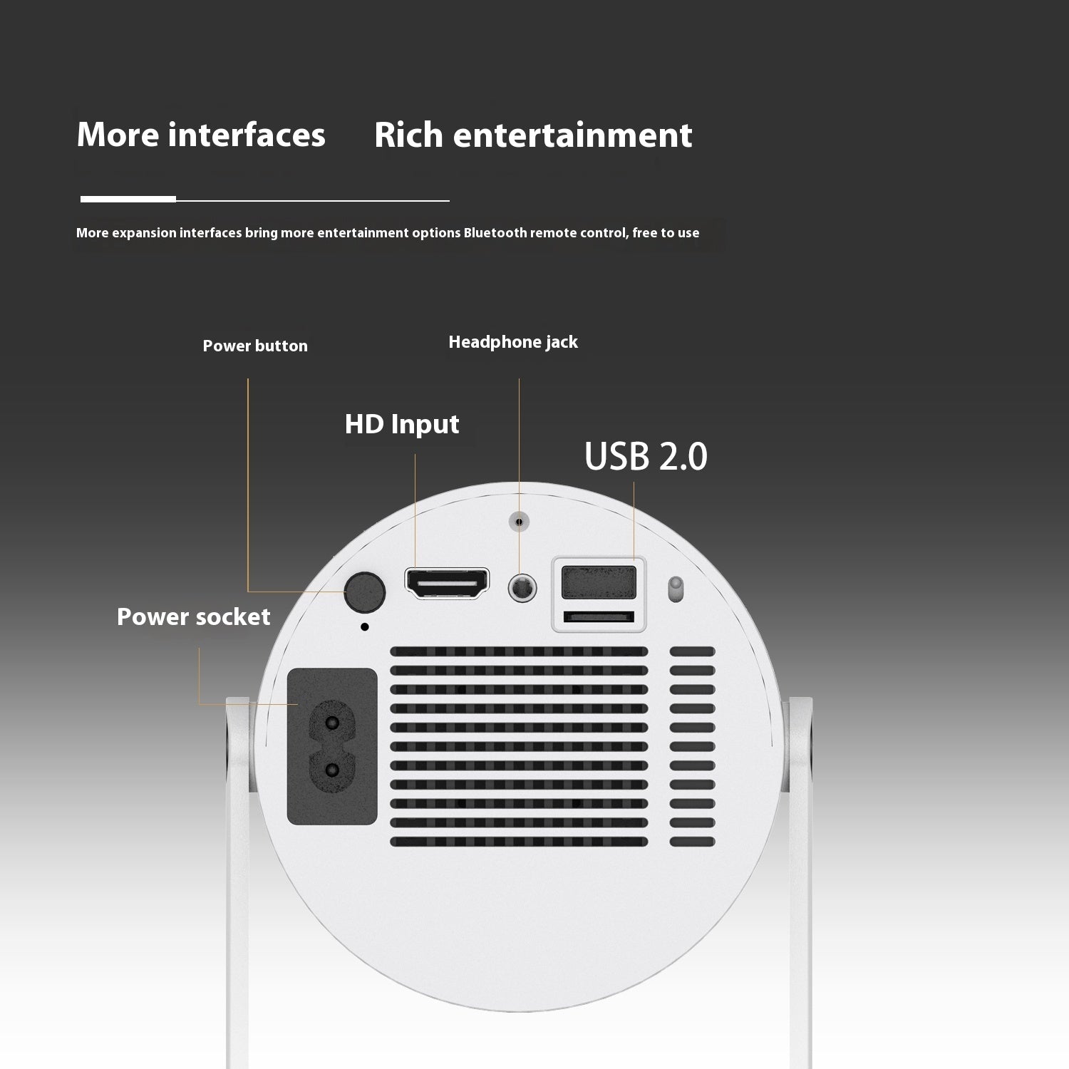 Zenova mini projector with inbuilt speaker .