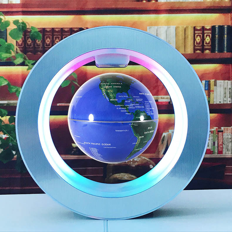 Zenova Round LED World Map Floating Globe Magnetic Levitation Light Anti Gravity Magic