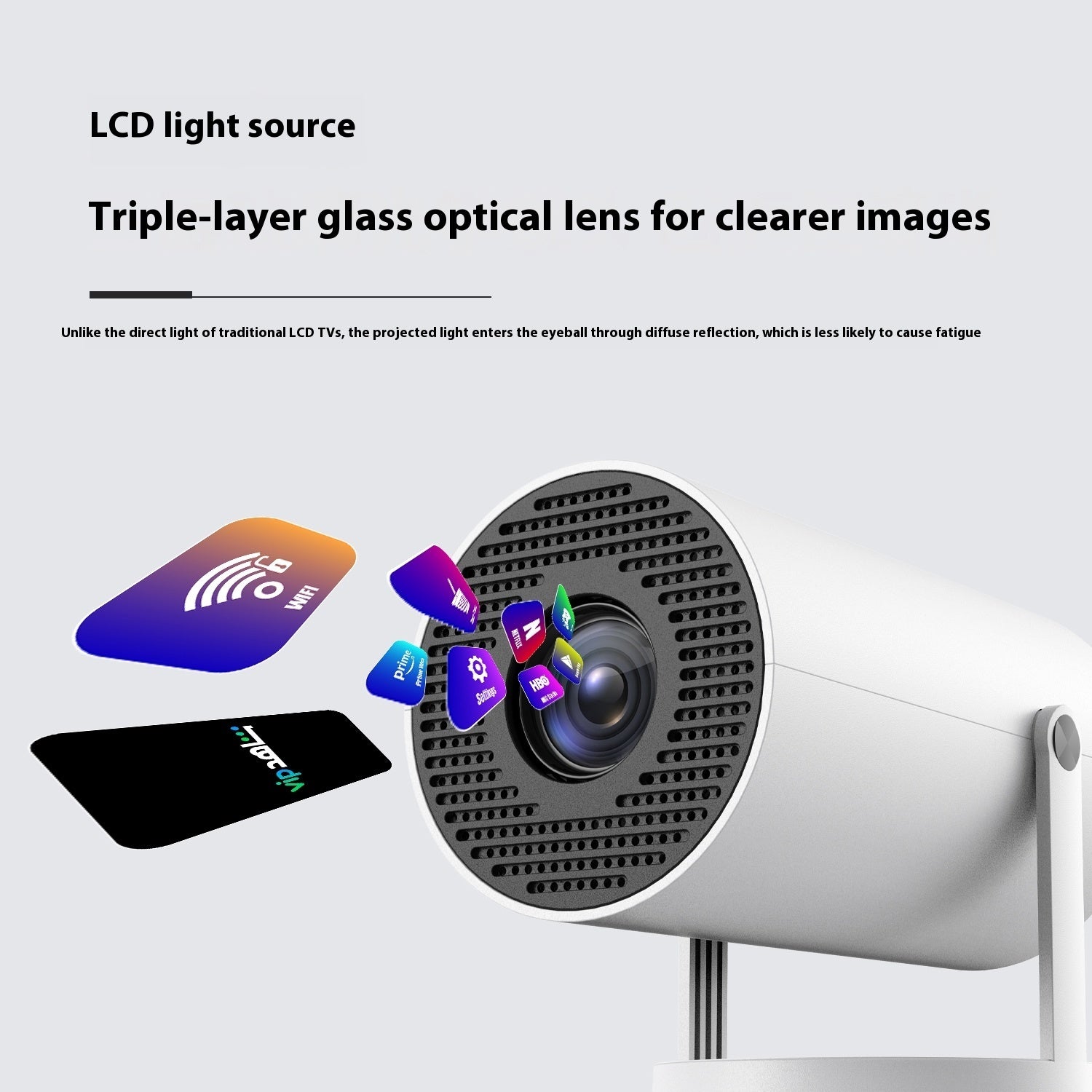 Zenova mini projector with inbuilt speaker .