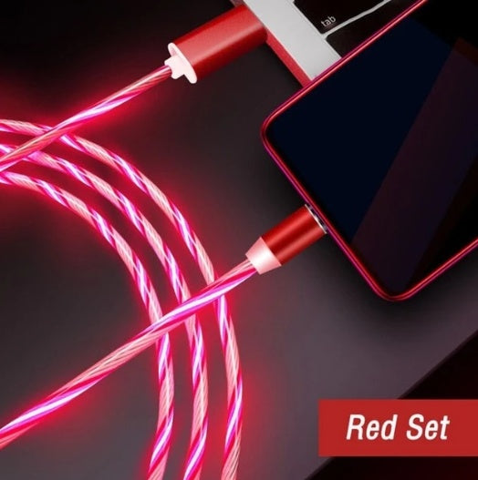 Zenova rgb 3 in 1 usb fast charge and data transfer cable