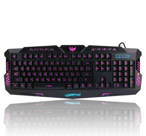 Zenova backlight wired gaming keyboard set colorful luminous gaming mouse keyboard qwerty keyboard