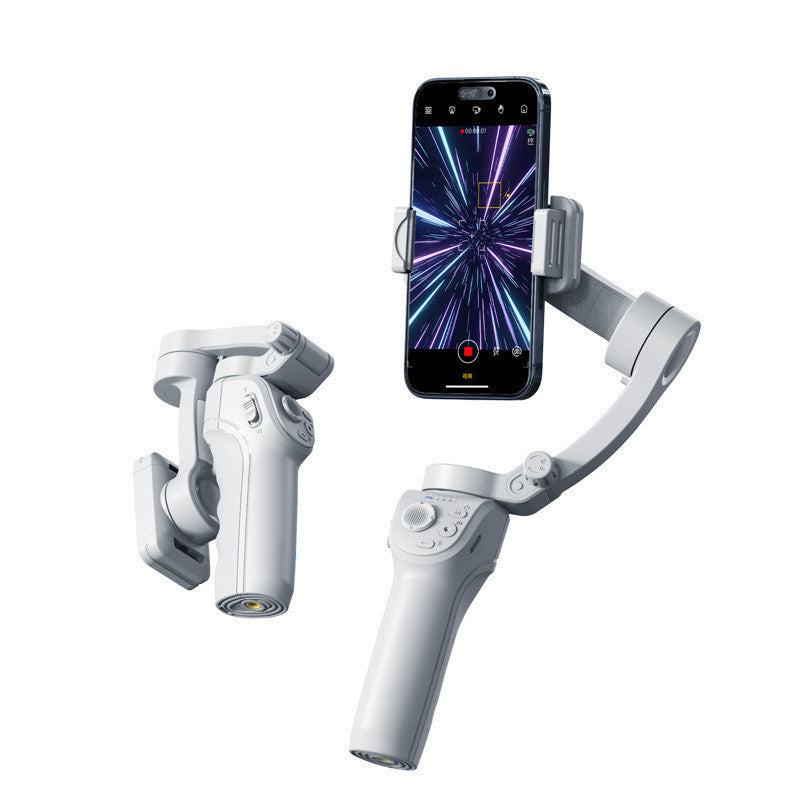 Zenova Hand-held Tripod Head Three-axis Anti-shake Stabilizer AI Intelligent Face Recognition And Short Video Shooting Camera Strap Fill Light