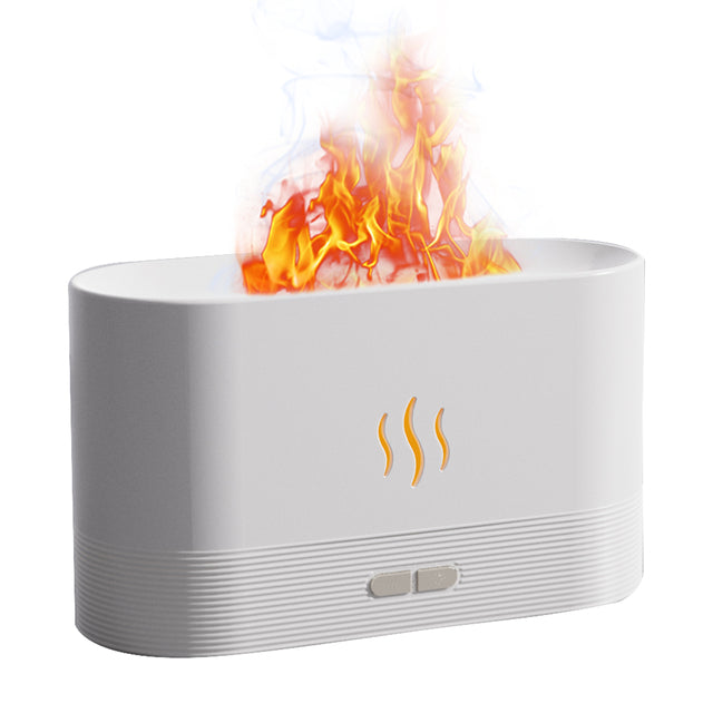 Zenova flame aroma diffuser with syncing lights