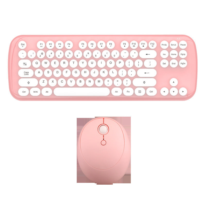Zenova retro wireless keyboard and mouse combo