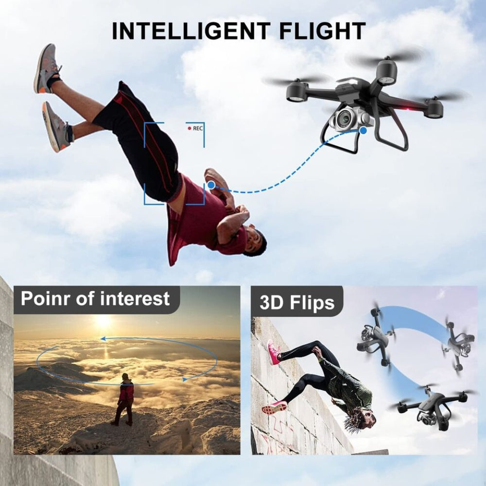 Zenova Professional Drone 6K HD Dual Camera Wifi FPV Portable RC Quadcopter 2 BATTERY,Drones Suitable For Adults & Beginners.