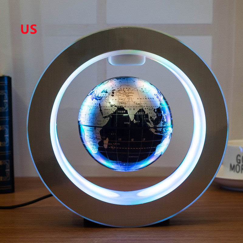 Zenova Round LED World Map Floating Globe Magnetic Levitation Light Anti Gravity Magic
