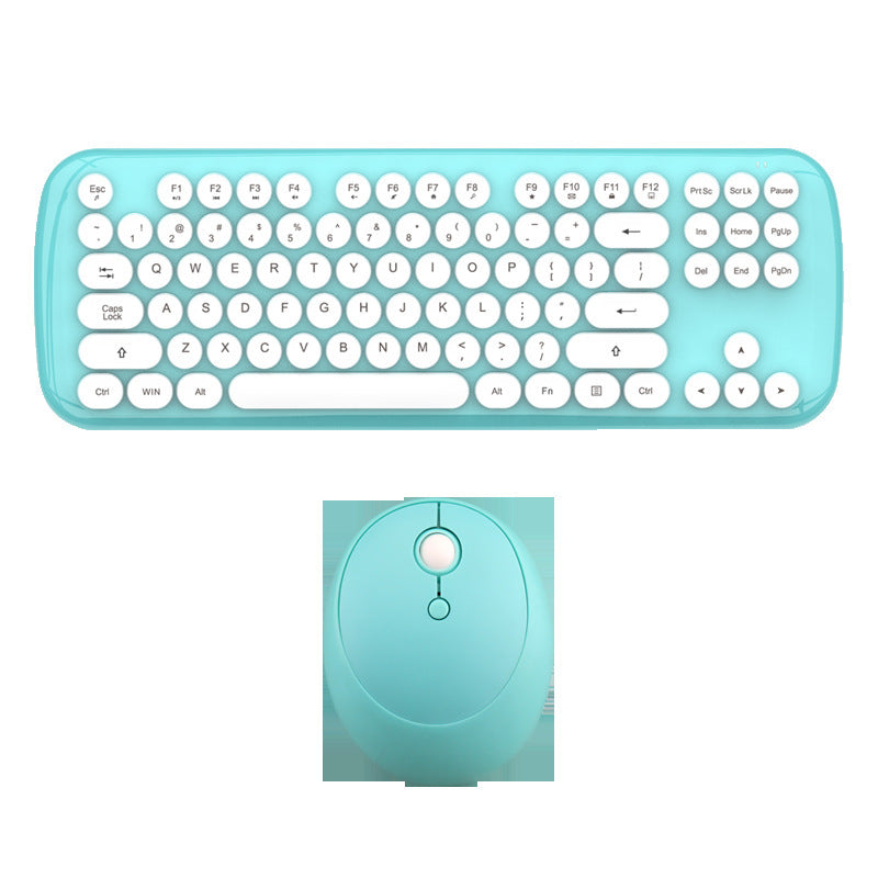 Zenova retro wireless keyboard and mouse combo