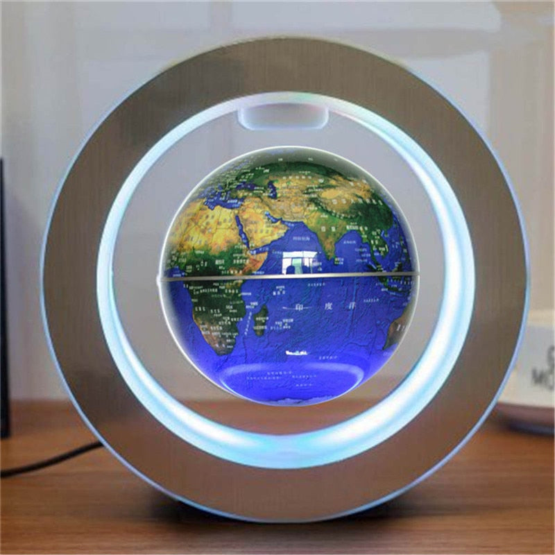 Zenova Round LED World Map Floating Globe Magnetic Levitation Light Anti Gravity Magic