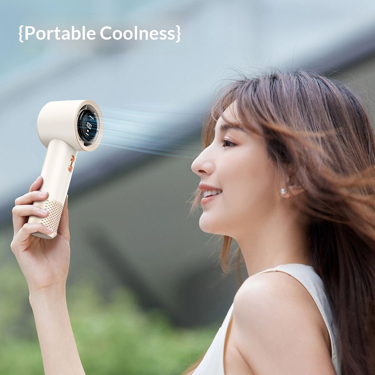 Zenova High-speed Handheld Bladeless Turbo Fan, Portable Mini Bladeless Powerful fan