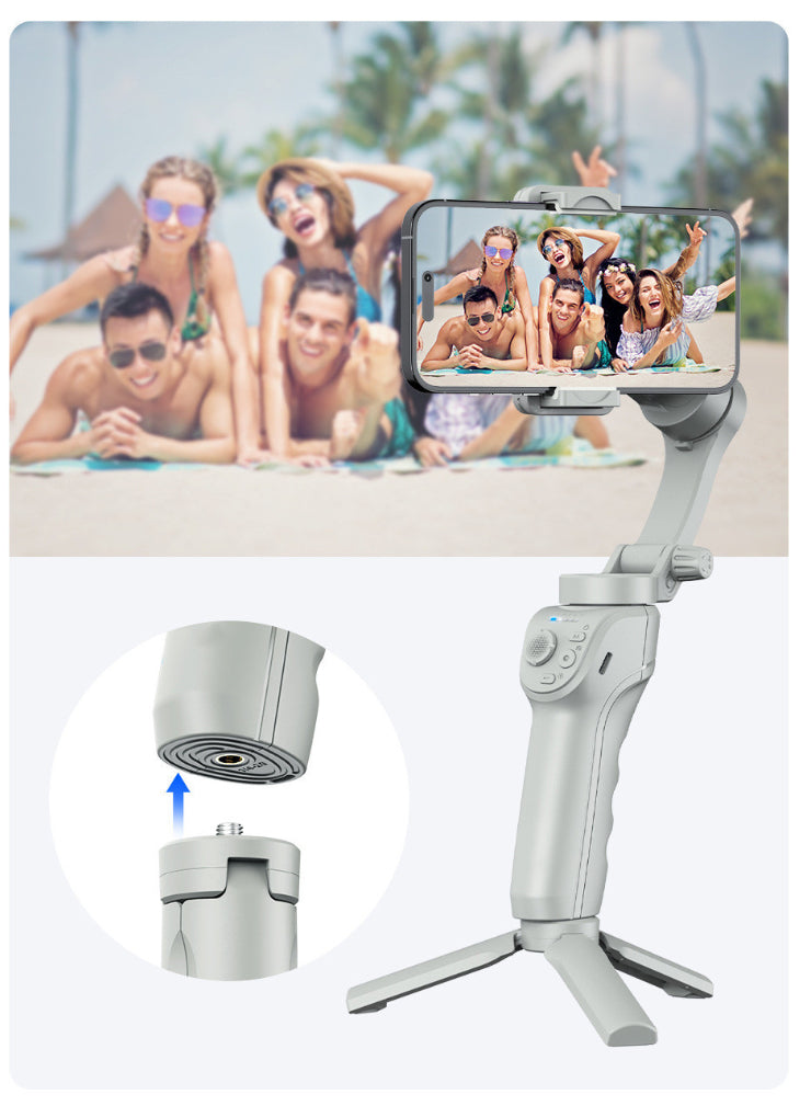 Zenova Hand-held Tripod Head Three-axis Anti-shake Stabilizer AI Intelligent Face Recognition And Short Video Shooting Camera Strap Fill Light