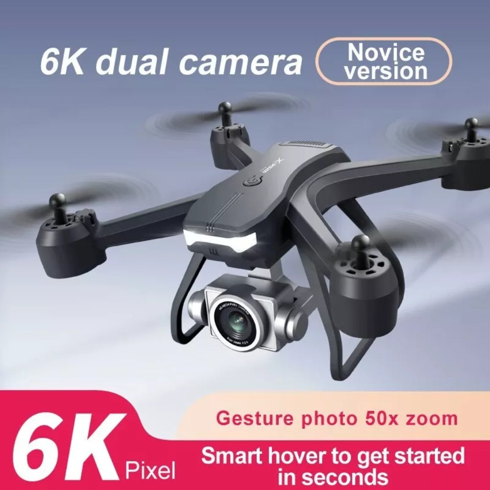 Zenova Professional Drone 6K HD Dual Camera Wifi FPV Portable RC Quadcopter 2 BATTERY,Drones Suitable For Adults & Beginners.
