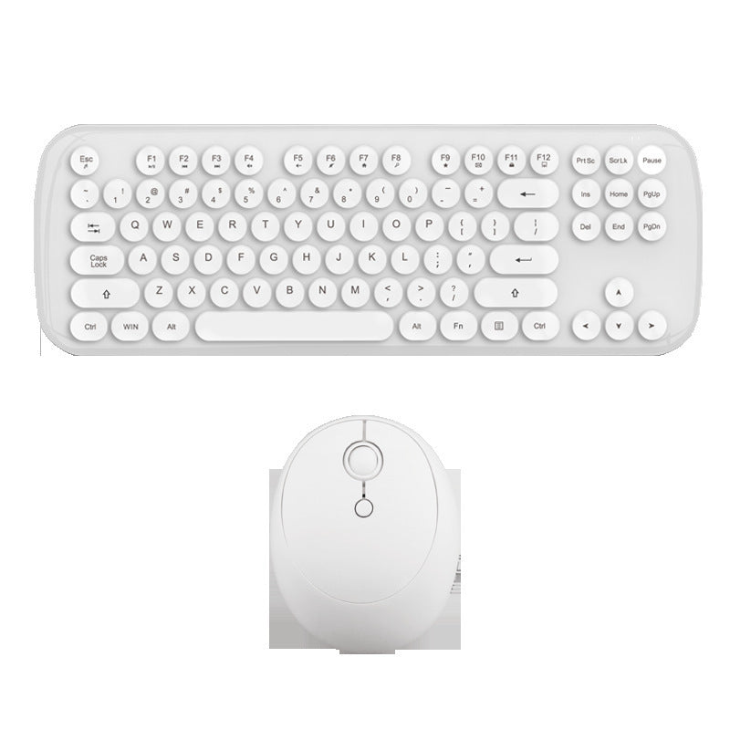 Zenova retro wireless keyboard and mouse combo